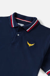 Tipping Collar Polo Shirt - British Navy